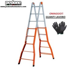 Scala in Acciaio Telescopica GIERRE Peppina A0080, 5+5 gradini + OMAGGIO GUANTI