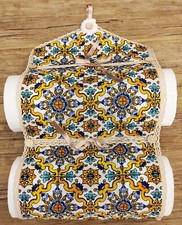 Portarotoli  carta igienica  in stoffa lavabile stile maioliche