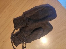 Disana 100% LANA MERINO BAMBINI Guanti Marrone 4/6 Anni