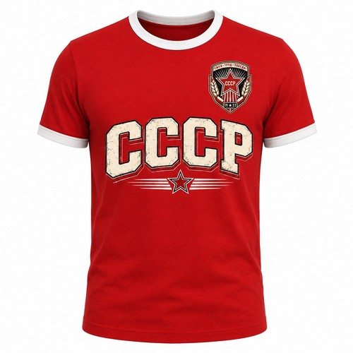 Shirt cccp retrò ringer - t-shirt,