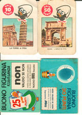 Lotto 4 Figurine MiraLanza Anni ’70 – Pisa 10pt, Arco Tito 50pt, Buoni 25/30