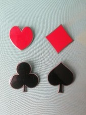 Decorazioni in metallo quadri picche fiori cuori