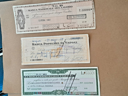 1958 assegni bancari - 1958/71,
