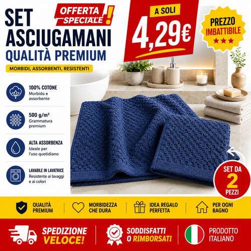 Set asciugamani bagno pop corn - set,