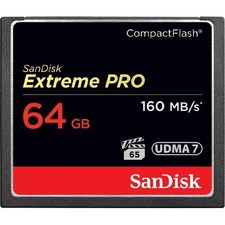 SanDisk Extreme PRO 64GB Compact Flash UDMA 7 160 MB/s CompactFlash Memory Card 