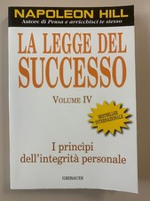 La legge del successo volume IV di Napoleon Hill Ed. Gribaudi 2011 1a edizione