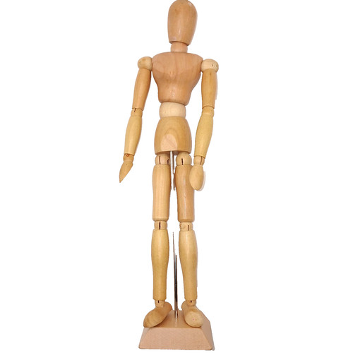 Manichino legno figura - manichino, in