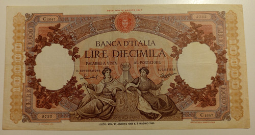 10000 lire 1959 q spl - lire,