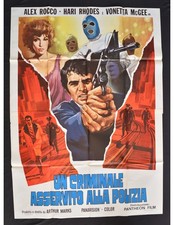 manifesto UN CRIMINALE ASSERVITO ALLA POLIZIA rocco rhodes marks azione A485