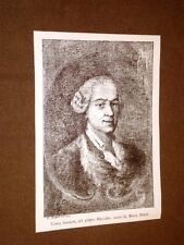 Carlo Goldoni Quadro del pittore Piazzetta Inciso da Marco Pitteri nel 1884