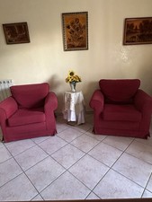Coppia poltrone rosse in