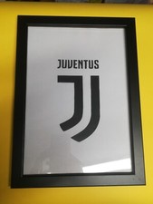 QUADRETTO DA MURO JUVENTUS CALCIO CORNICE NERA CASA QUADRO CAMERA - (96)