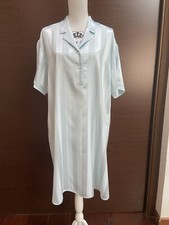 LINCLALOR CAMICIA DA NOTTE MEZZA MANICA AZZURRA TAGLIA 48