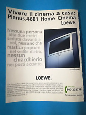 CLIPPING DI GIORNALE PUBBLICITA' LOEWE PLANUS 4681 HOME CINEMA DA COLLEZIONE(96)
