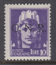 ITALIA RSI Rep. Sociale - Sass 486/I cv 1000$ FIRMATO Raybaudi MNH** Brescia set