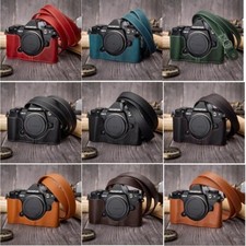 Custodia mezza fotocamera in vera pelle tracolla per Olympus OM-D EM5II