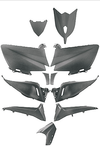 Kit carene pezzi nero - nero, opaco