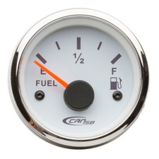 INDICATORE ELETTRICO LIVELLO CARBURANTE 240/33 OHM - 12V BIANCO LUNETTA INOX