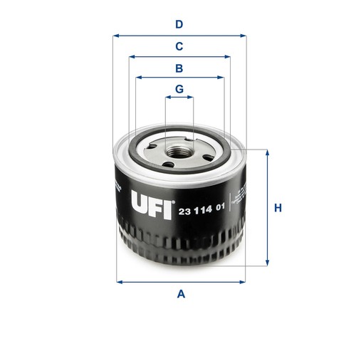 Filtro olio ufi 114 01 - filtro,