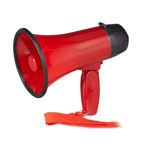 Megafono rosso per eventi