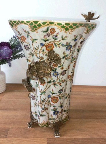 Vaso porcellana bronzo