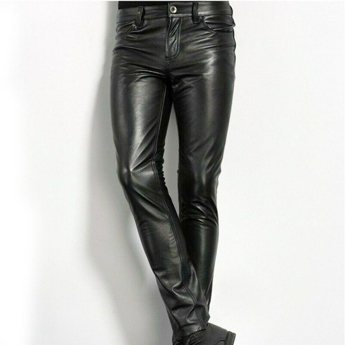 Pantaloni uomo slim fit - , pelle