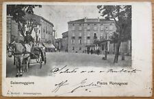 >>> cartolina viaggiata 1905 SALSOMAGGIORE Piazza Romagnosi cavallo calesse <<<