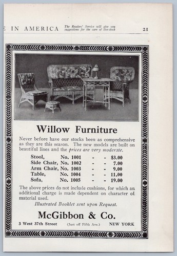 1914 mcgibbon mobili vintage - mcgibbon,