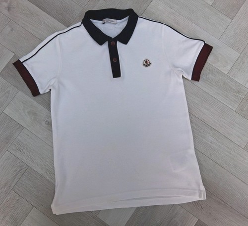 Polo bianca originale moncler - bianca,