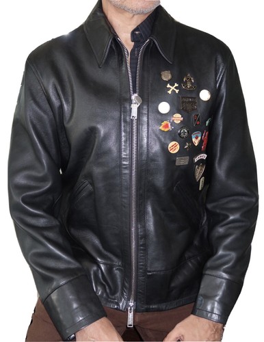 Dsquared2 giacca jeans pelle - dsquared2,