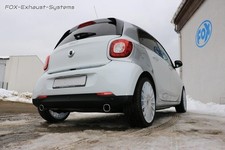 Duplex Scarico Sportivo Smart Forfour 3 Tipo 453 Da 2014 Je 78x75mm Rettangolare