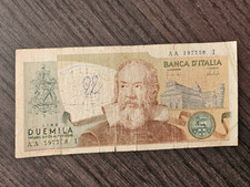 Italia 2000 lire 1973 AA prefisso banconota rara
