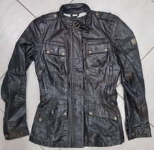 Belstaff  Black Leather Perforated Jacket Ultra Rare Gold Label size 42