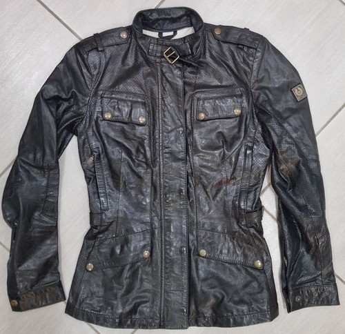 Belstaff black leather - belstaff  black,