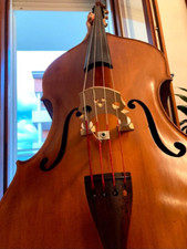 Contrabbasso di Liuteria Cecoloslovacca in acero marezzato 4/4 del 1970