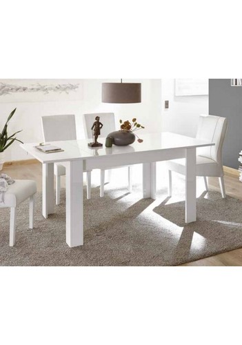 Tavolo prisma bianco lucido - tavolo,