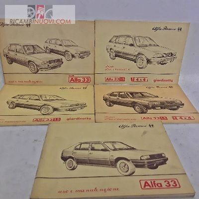 Lotto manuali originali alfa - originali,