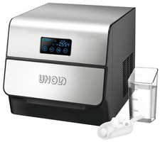 Unold Edel 48955 - Macchina per cubetti di ghiaccio 1,5 l, acciaio inossidabile, 1 carico, cubetti di ghiaccio!!