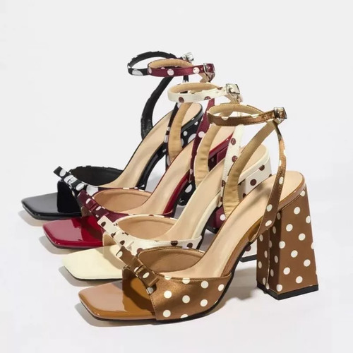 Sandali donna camel - camel, pois