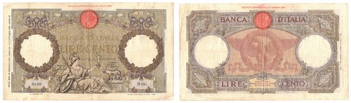 Italia regno 100 - -, lire