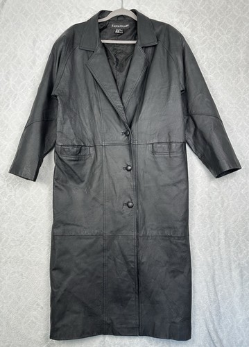 Trench cappotto pelle - , vintage