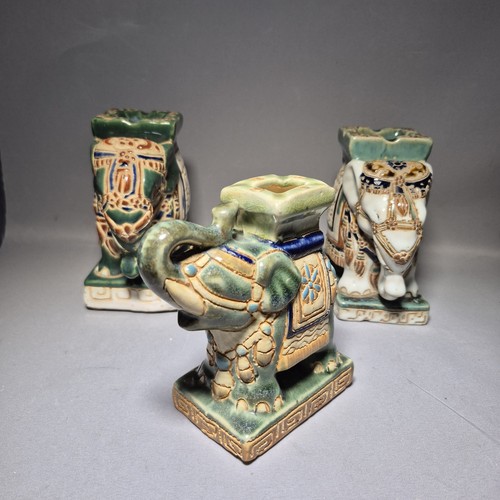Vintage ceramic elephant - 3x,