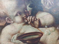 Dipinto Antico Olio su Tavola