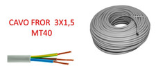 CAVO FROR 3X1.5 40 METRI CAVO ELETTRICO 3 FILI PER PROLUNGHE CAVO FILO ELETTRICO