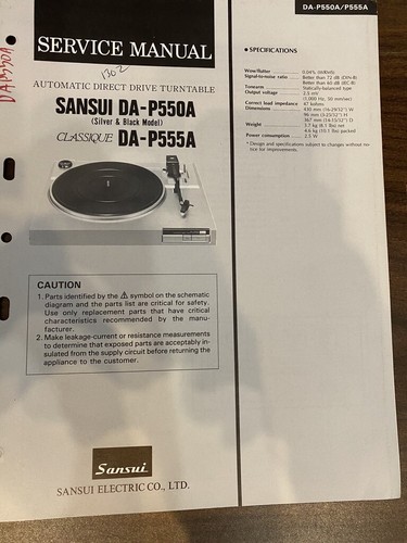 Sansui p550a dap550a - da-p550a,