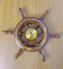 RUOTA TIMONE NOCE VERNICIATO