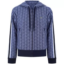 LACOSTE - Felpa blu con zip