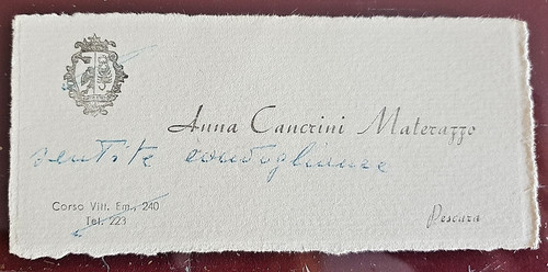 Biglietto famiglia camerini - biglietto,