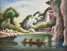 Jon Boat By Thomas Hart Benton