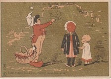 Q1 - Card Chromo Pubblicitaria Francia Millet & C. LYON - Bambini Maschera